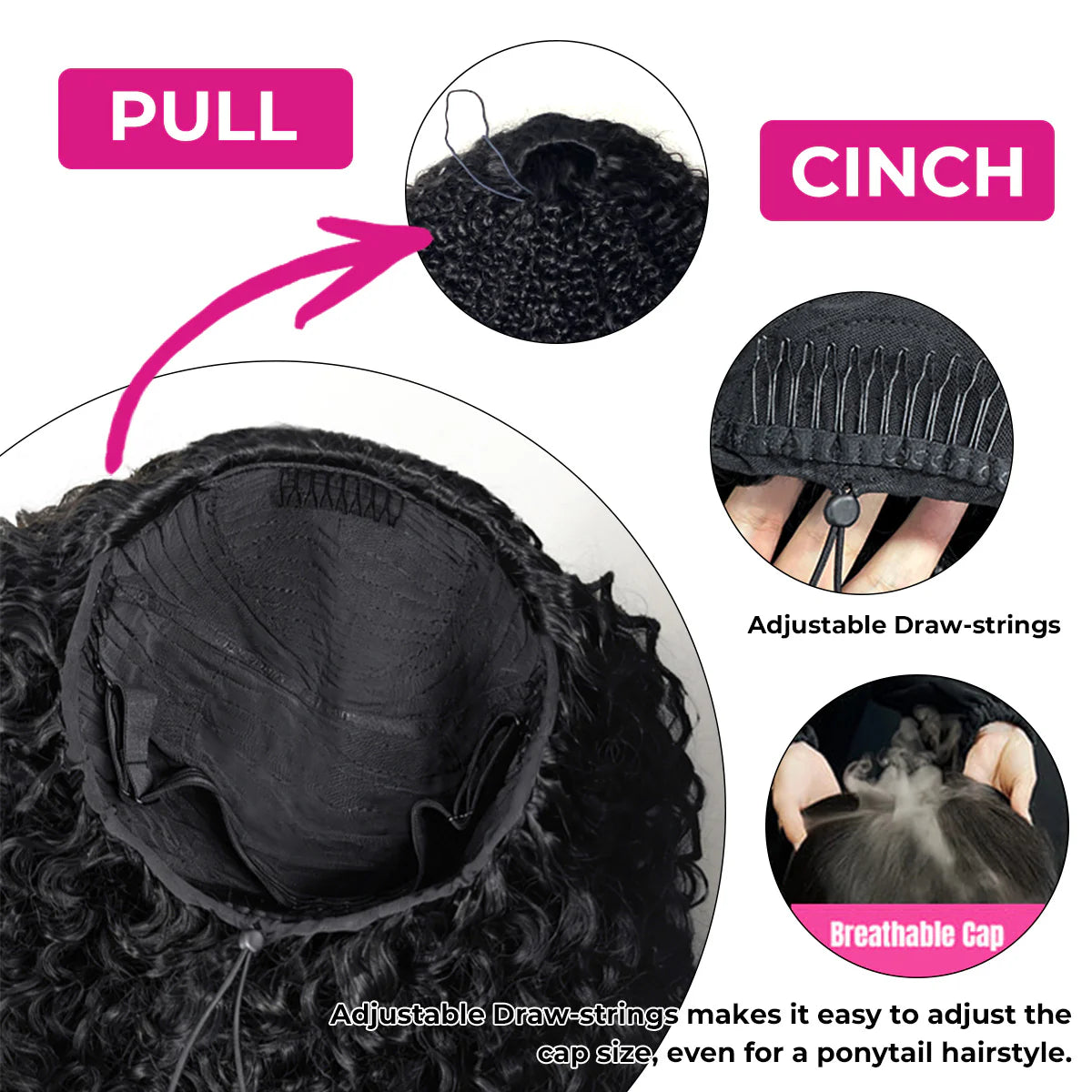 Oreno Burmese Curly Half Wig InvisiFit Strap Human Hair Wear Go Glueless Wig for Beginners