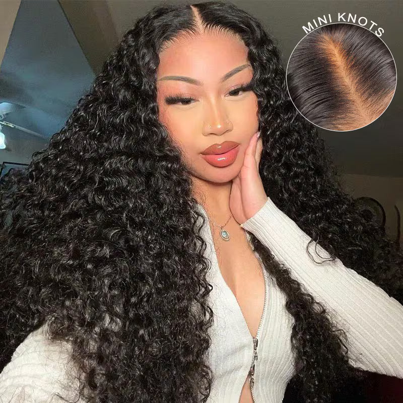 Oreno Burmese Curly Half Wig InvisiFit Strap Human Hair Wear Go Glueless Wig for Beginners