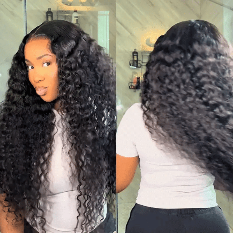 Oreno Burmese Curly Half Wig InvisiFit Strap Human Hair Wear Go Glueless Wig for Beginners