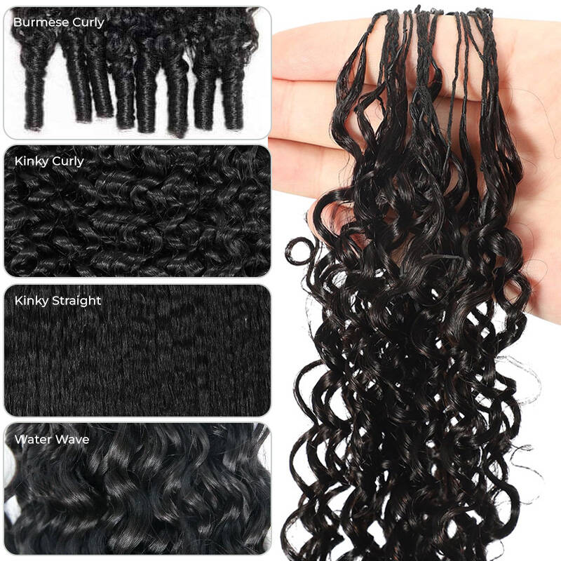 Oreno Burmese Curly Half Wig InvisiFit Strap Human Hair Wear Go Glueless Wig for Beginners