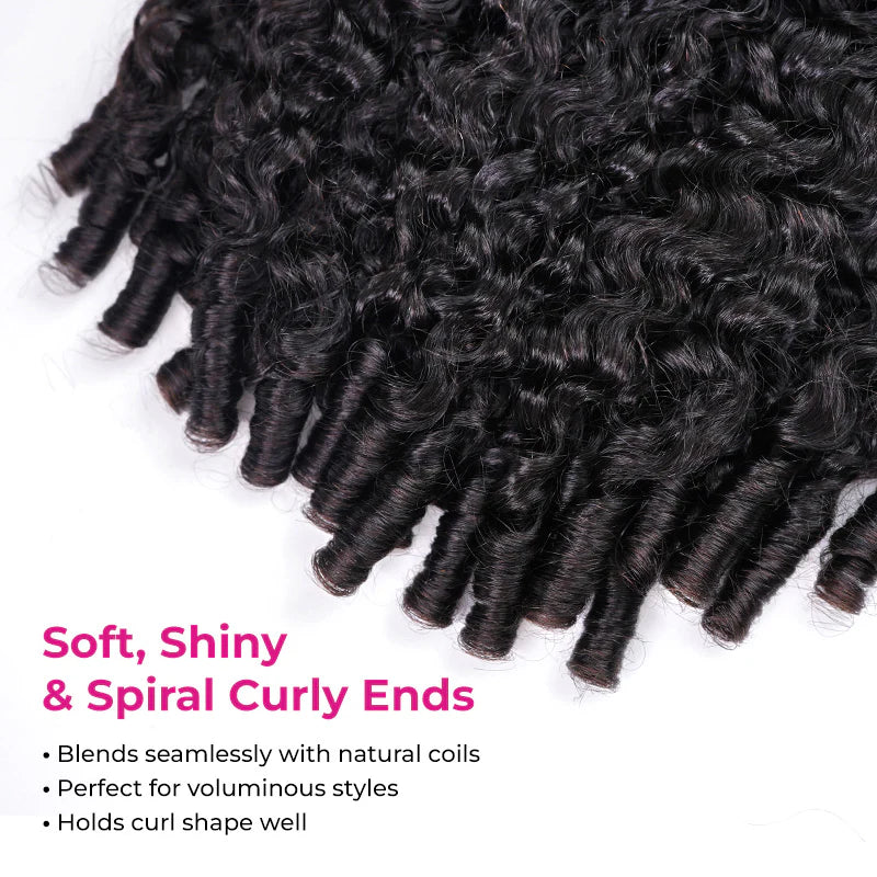 Oreno Burmese Curly Half Wig InvisiFit Strap Human Hair Wear Go Glueless Wig for Beginners