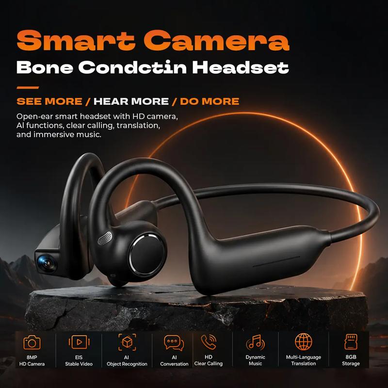 Oreno Vision™ – AI Camera Bone Conduction Headset