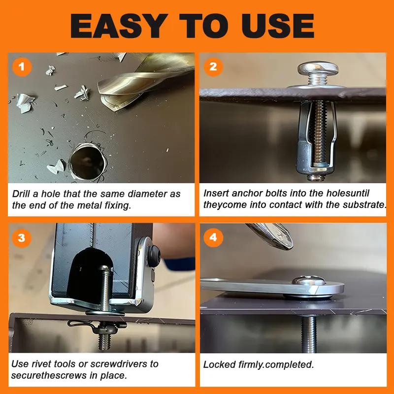 Heavy-Duty Button Rivet Locking Nuts A