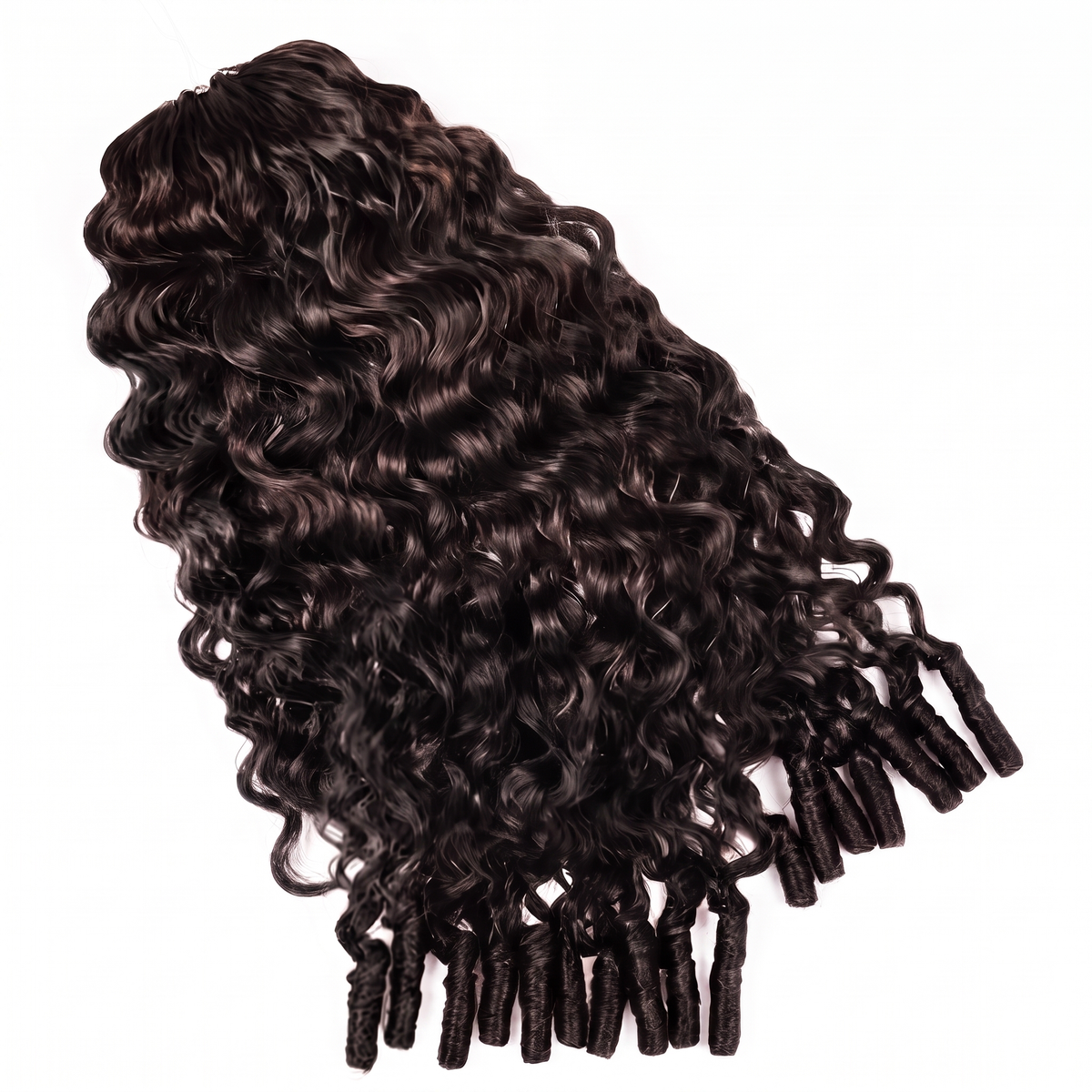 Oreno Burmese Curly Half Wig InvisiFit Strap Human Hair Wear Go Glueless Wig for Beginners