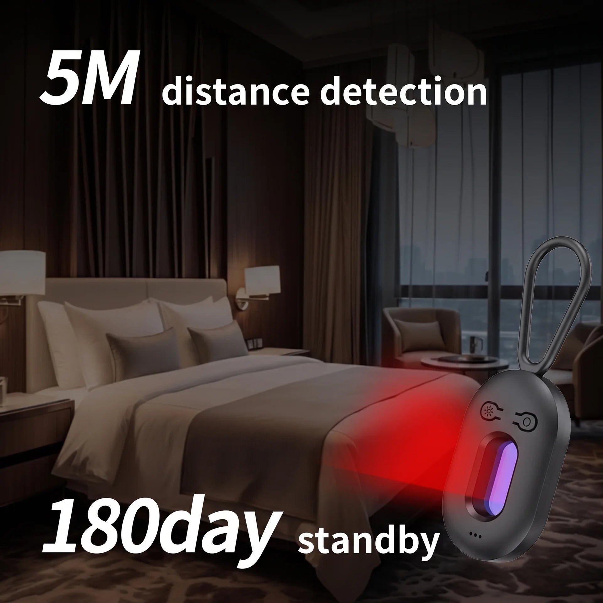 2-in-1™ Infrared Travel Privacy Hidden Camera Detector & Door Alarm